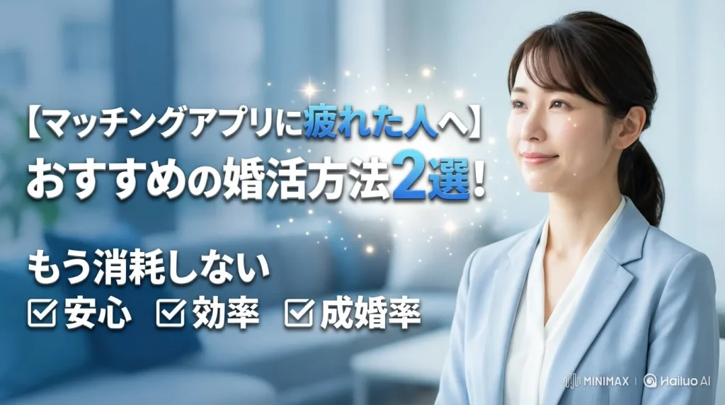 マッチングアプリに疲れた方に向けた婚活方法を紹介する記事のイメージ画像