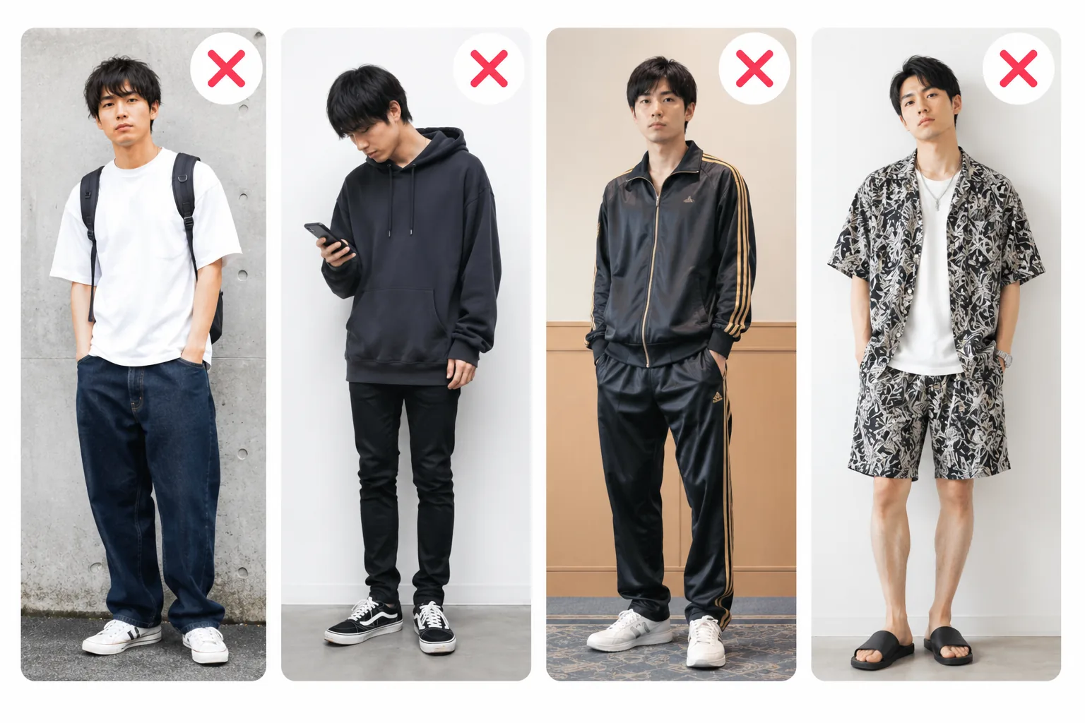 結婚相談所のお見合い当日の服装｜男性版NG例